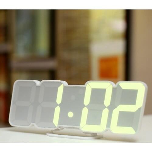 Upgrade 3D Remote Control Digital Wall Clock 115 Colors LED Table Clock Time Alarm Temperature Date Sound Control Night Light