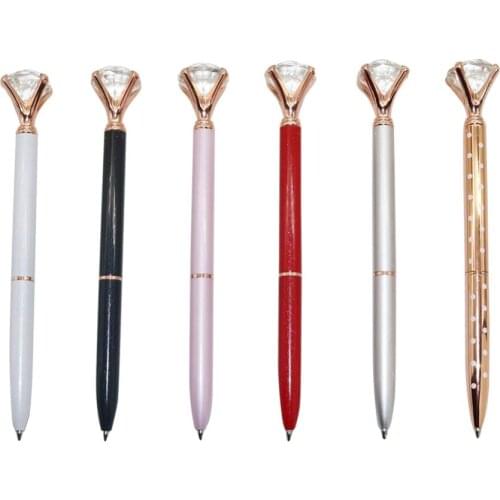The New Diamond Ballpoint pen 6 colors High quality Ballpoint pen New Exotic Creative stationery Writing supplies