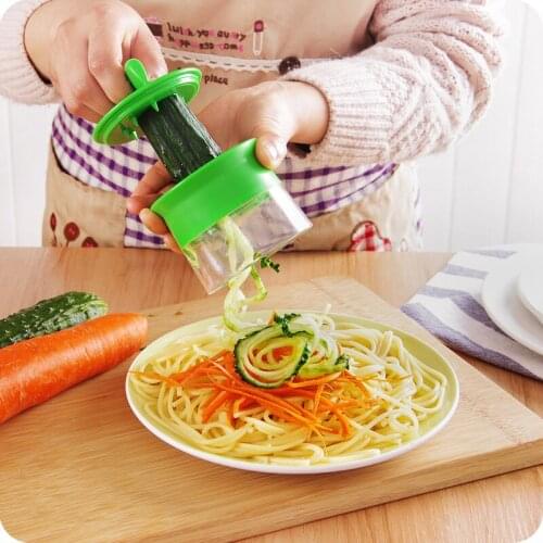 New 1pc Carrot Cucumber Grater Spiral Blade Cutter Vegetable Fruit Slicer Salad kitchen Tools Zucchini Noodle Spaghetti Maker