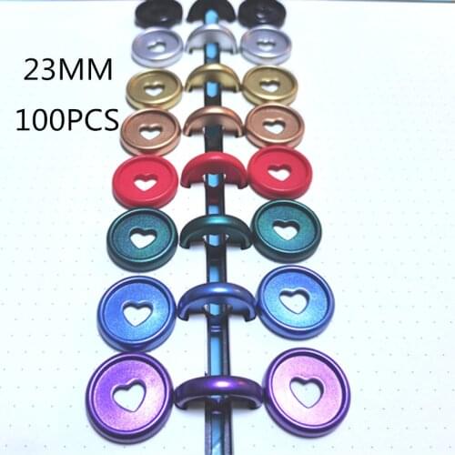 100PCS plastic binding ring new matte loose-leaf button mushroom hole notebook matte button notebook 23mm matte button