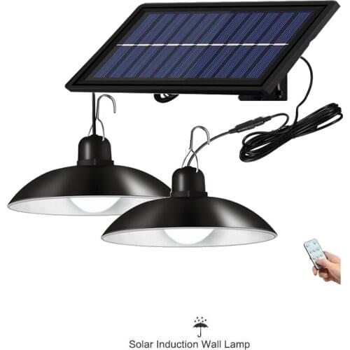 Retro Lampshade Solar Pendant Light Outdoor Indoor Solar Chandelier Power Lamp Emergency Lamp Shed Light Lighting For Home Garde