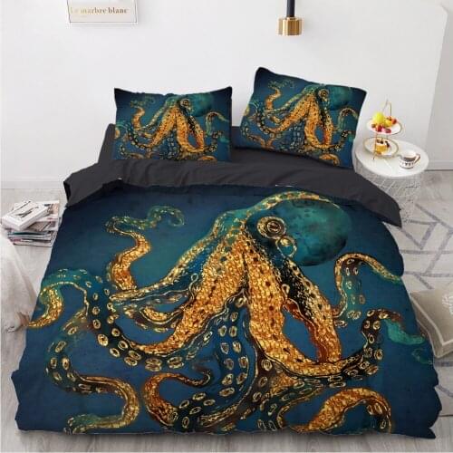 Luxury 3D Bed Linens Bedding Set Comforter Quilt Cover Duvet Set Twin King Queen Double Twin Size Nature Style Black Bedclothes