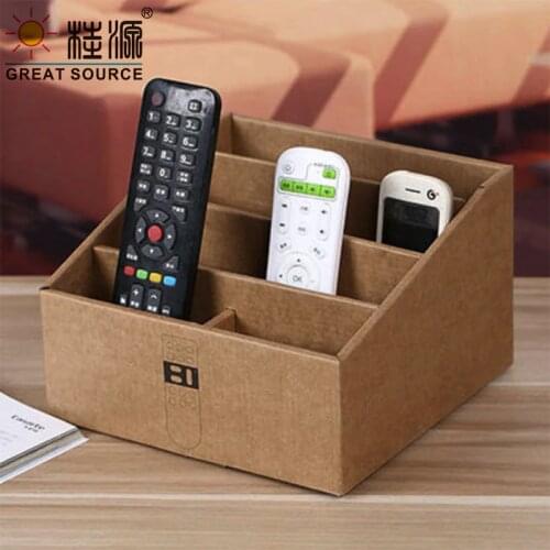Foldaway Storage Trapezium Home Desk Top Organizer 8 Grids Remote Mobile Holder Corrugate Storage For Meeting Room(8PCS)