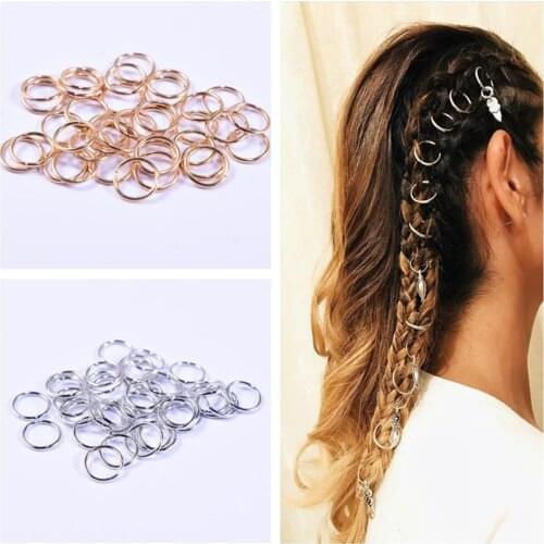 Style Different Starfish Shell Hair Rings Braid Hair Clips Cuffs Rings Jewelry Dreadlock Clasps Accessories for Girls Women 2021