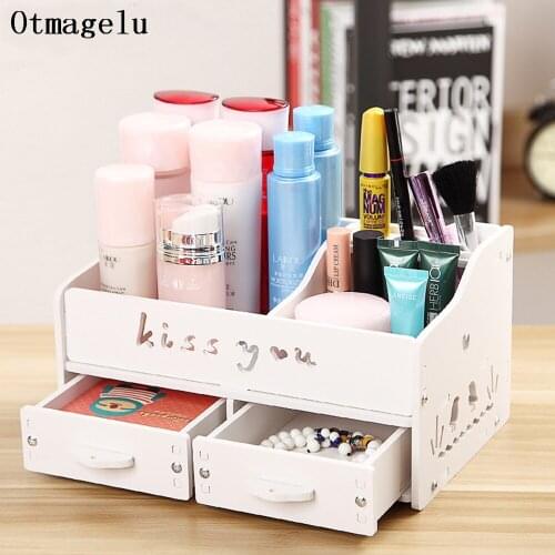 Stylish Makeup Brush Storage Box Beautiful Cosmetic Case Lipstick Holder Small Objects Accessories Box Desktop Decor Organizer