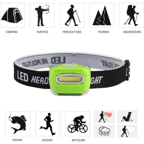 8000LM LED Headlamp High Lumen Portable Headlight Use AAA Battery Mini Head Lamp 3 Modes Head Torch Waterproof Head Front Light