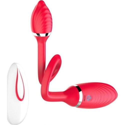 Jump Egg Vibrator Double Dual Head Bullet Dildo Vibrator Rechargeable Anal Butt Plug Adult Sex Toy For Couple Men Women S0560