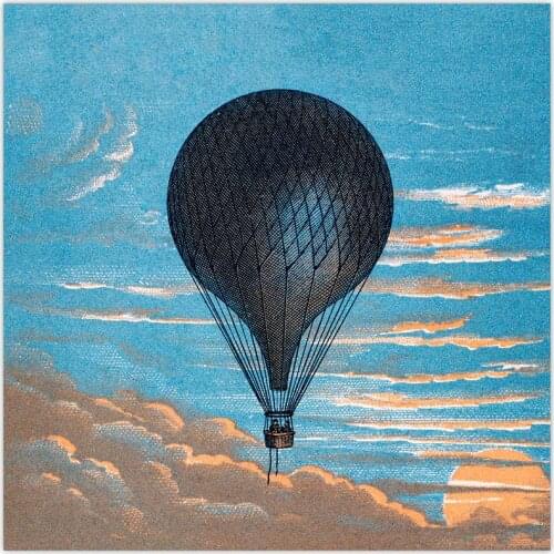 The Hot Air Balloon Vintage Poster Paris French Le Ballon Advertising Poster Wall Art Retro Canvas Print Picture Home Decoration