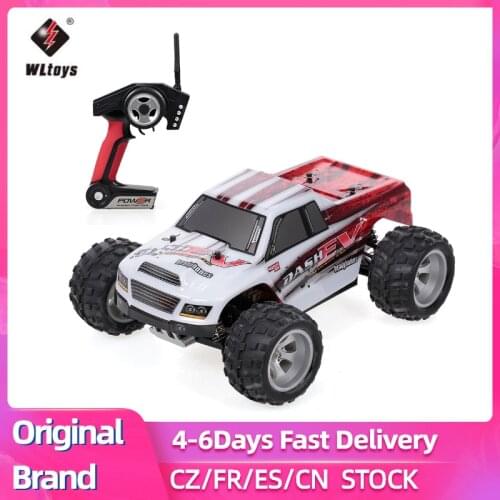 WLtoys A979-B 2.4G 1/18 RC Car 4WD 70KM/H High Speed Electric Full Proportional Big Foot Truck Remote Control Car RC Crawler RTR