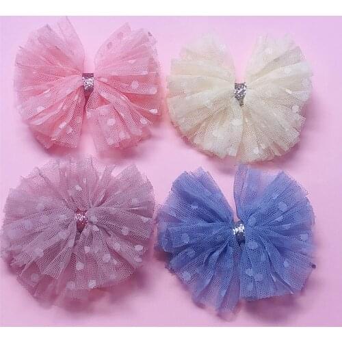 Boutique 20pcs Fashion Cute Mesh Bow Floral Hairpins Ribbon Dot Bowknot Hair Clips Princess Headwear Hair Accessories for Girls