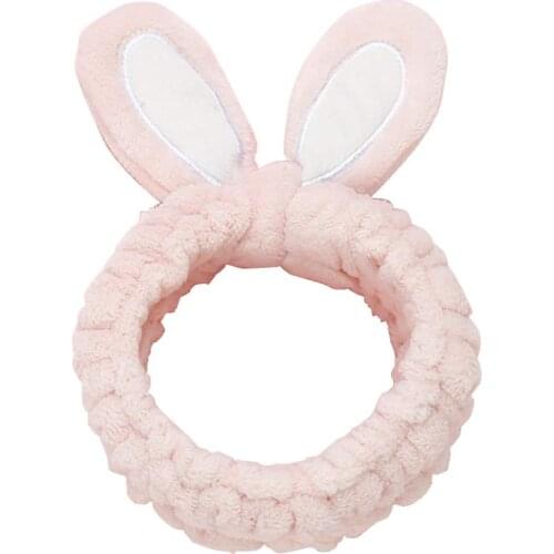 Panda Women Makeup Coral Fleece Headband Wash Face Soft Hair Holder Elastic Top Knot Hairbands Girl Headwear Hair Accessories