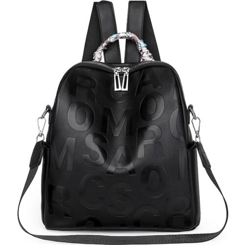 Womens Backpack School Bags Female Bag Designer Shoulder Bags for Women 2021 Leather Backpacks Letter Embossing Travel Bagpack
