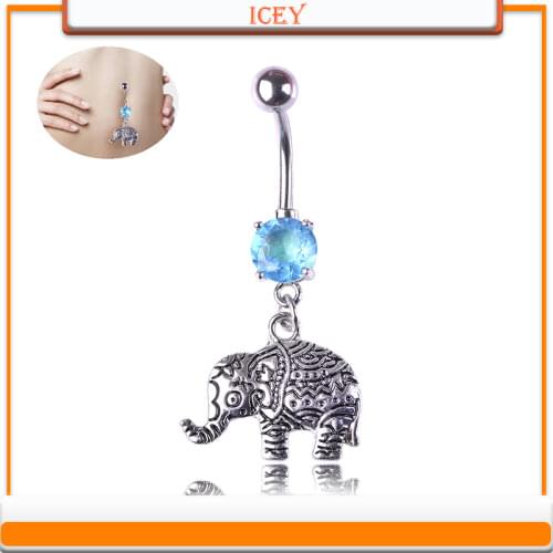 Elephant Navel Nail Totems Navel Buckle Accessories