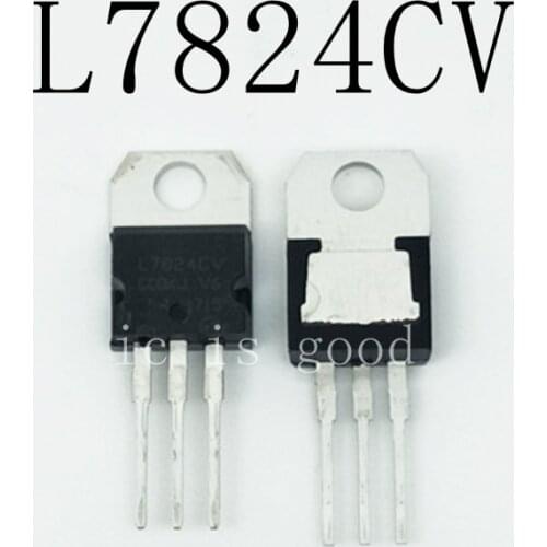 100PCS/LOT New L7824CV voltage regulator 24V L7824 TO-220