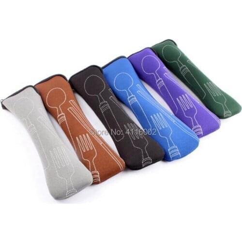 200pcs Portable Tableware Camping Bag Picnic Dinnerware Spoon Fork Chopsticks Kit Sets Packing Organizer Pouch