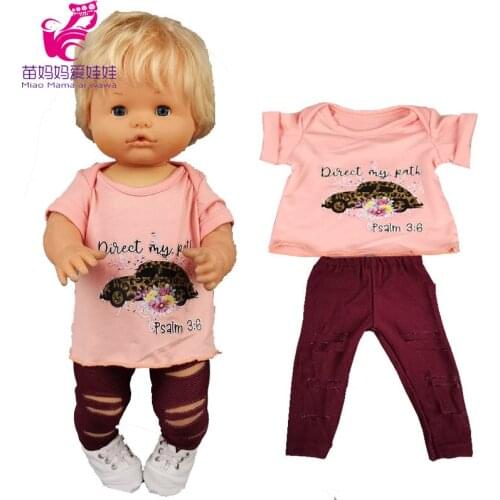 40cm baby doll clothes Ripped jeans for Nenuco Ropa y su Hermanita doll coat