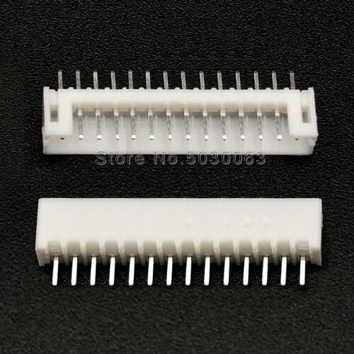 50pcs/lot PH2.0mm straight pin Header 14P 14pin PH-14A PH-A wire Connector PH2.0 pitch spacing 180 angle PCB Car male Connectors