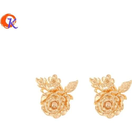 Cordial Design 30Pcs 16*16MM Jewelry Accessories/Pendant/Flower Shape/Genuine Gold Plating/Hand Made/DIY Earrings Making/Charms