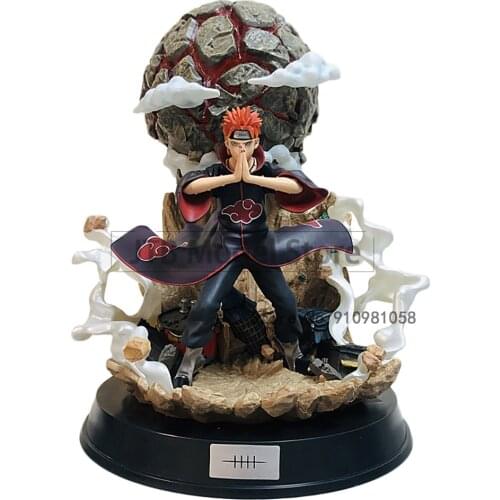 Naruto Shippuden Anime Figure Yahiko Pain Figma 24cm ABS Chibaku Tensei Model Deva Path Statue Collectible Toy For Children Gfit