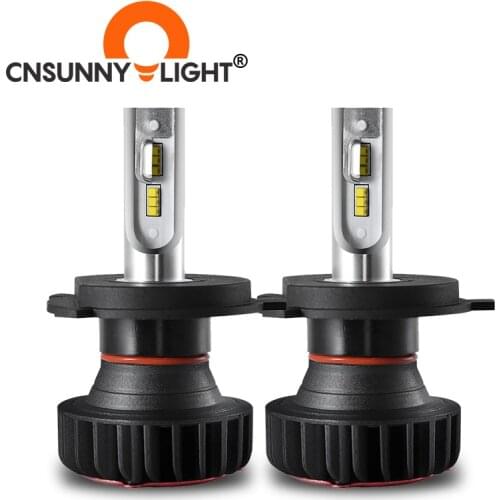 CNSUNNYLIGHT Super Bright H4 H7 LED Car Headlight Bulb H11 9005 HB4 ZES Chip 9900LM 72W Auto Headlamp White Light Accessories