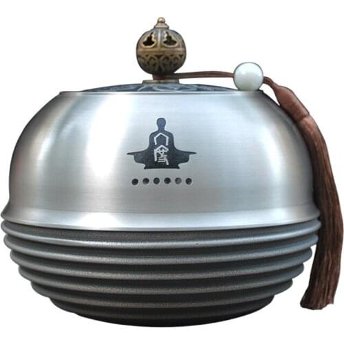 Keepsake Cremation Large Urn Pure Tin Unique Funeral Urns for Human Ashes Display Burial Urn at Home or in Niche at Columbarium