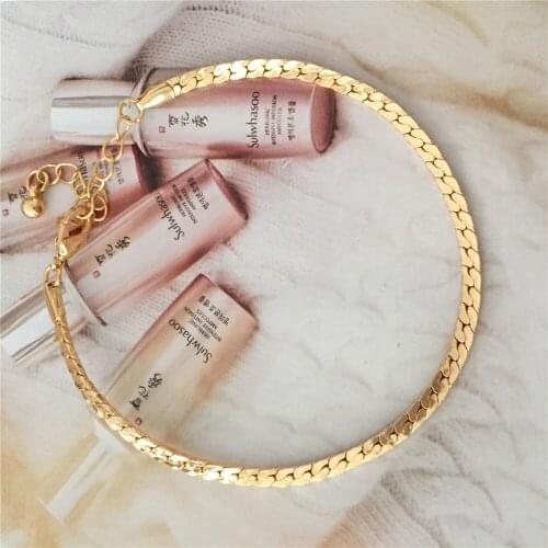 Trendy Gold Color Plating Dainty Chain Bracelet For Office Lady Modern Girl Elegant Gorgeous Party Decoration Jewelry Accessory