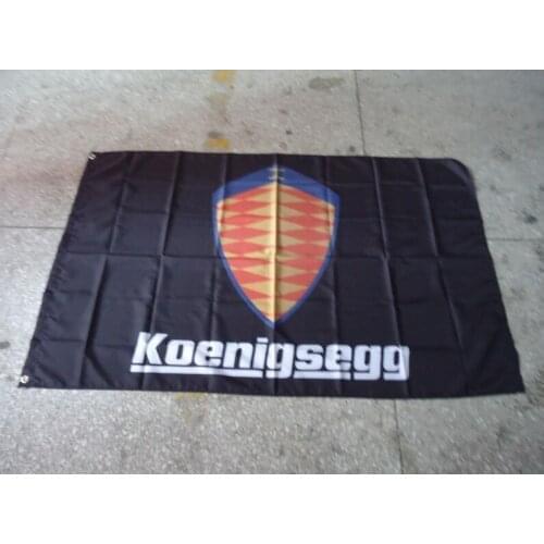 Keonigsegg balck car flag ,90X150CM size