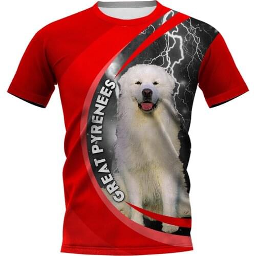 GreatPyrenees 3D Printed Dog t shirts for women for men Summer Casual Tees Short Sleeve T-shirts Short Sleeve Drop Shipping