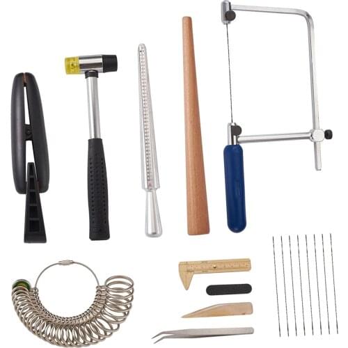Jewelry Making Tool Measuring Stick Mandrel Ring Sizer Circle Models Set
