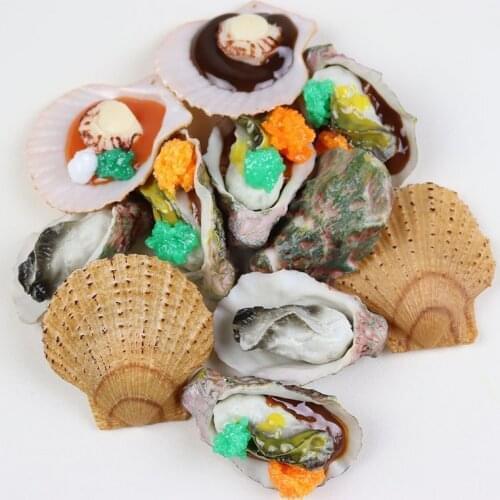 Artificial Foods &amp Vegetables Simulation Oysters Seafood Oysters Scallops Conch Shells Food Food Model