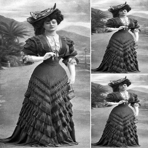 History!Customer-made 17 Century Vintage Costumes Renaissance Dress Steampunk dresses Gothic Cosplay Halloween Dresses C-1233