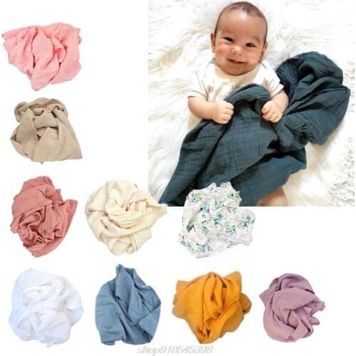 Muslin Cotton Baby Blanket Newborn Swaddle Warp Bed Baby Photography Props Newborn Bath Towel J02 21 Dropshipping