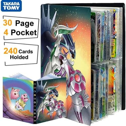 240 Card 4 Pocket Pokemon Album Collection Folder Book Anime Playing Game Display Liver Pokémon Map Binder Holder Toys Kids Gift
