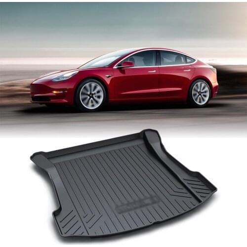 For Tesla Model 3 2017-2020 Rear Trunk Storage Mat Cargo Liner Tray Waterproof Pad Accessories Car Styling Fit Model X S