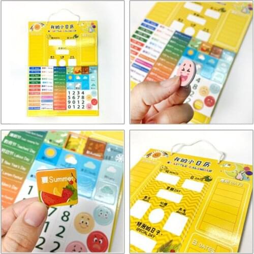 Creative Calendar Magnetic Board Preschool Learning Toy Weather Station Date Month Year Season Wall or Fridge Home for Kids