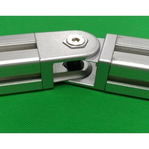 2pcs 20x20mm Hinge Furniture Fittings Zinc Alloy Industrial Adjustable Hinge Angle Connector 180 Degree Rotation Angle