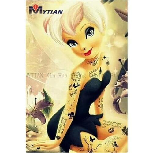 MYITAN Dragonfly Elf Diamond Painting Cross Stitch Kits DIY Diamond Embroidery 3D Diamond Mosaic Needlework Crafts Wall Sticker