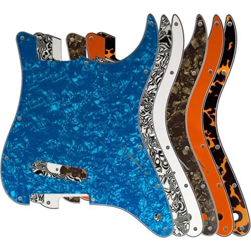 Pleroo 11Screw Hole Guitar Pickguard For USA Fender Strat Standard With 1 Single Pickup St Scratch Plate Multi Color