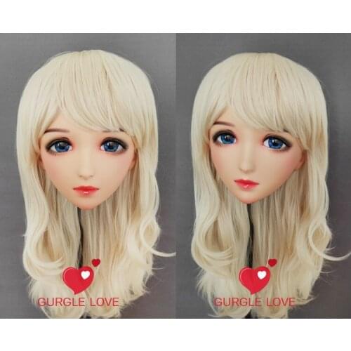 NEW-164) Female Resin Silica Dance Party Masks Halloween BJD Girl Doll Crossdresser Japan Kigurumi Anime Cosplay Mask