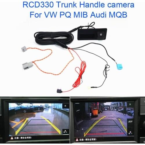 Original Data Steering Wheel Dynamic Trajectory RCD330 Car Trunk Handle parking backup Rear View Camera For Audi VW MQB PQ MIB