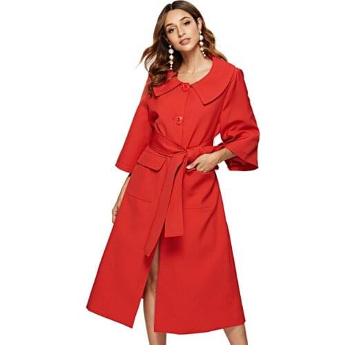 Hepburn Style Autumn Winter Casual Coat Women with Sashes Singer Button Oversized Vintage Woolen Coat High Quality Ladies Coat