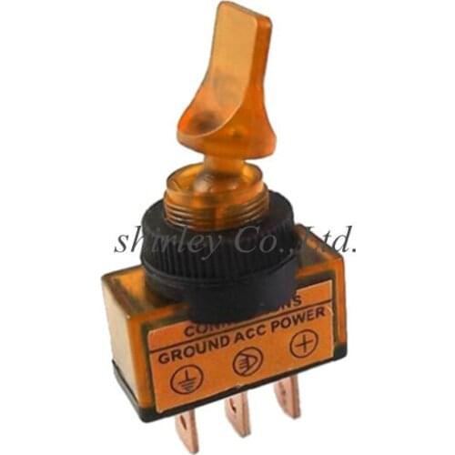 DC12V 20A Indicator Panel Mounting ON-OFF red blue green yellow Car Toggle Switch ASW-14D Car Refit Switch Free Shipping 5PCS