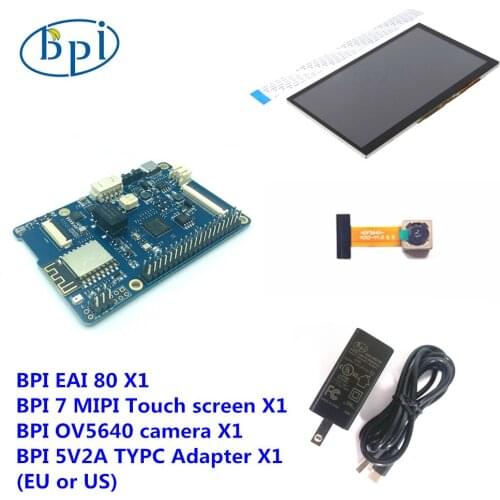 Banana PI BPI EAI 80 Board +7 Inch Touch Screen + OV5640 Camera Module+ Adapter Kit