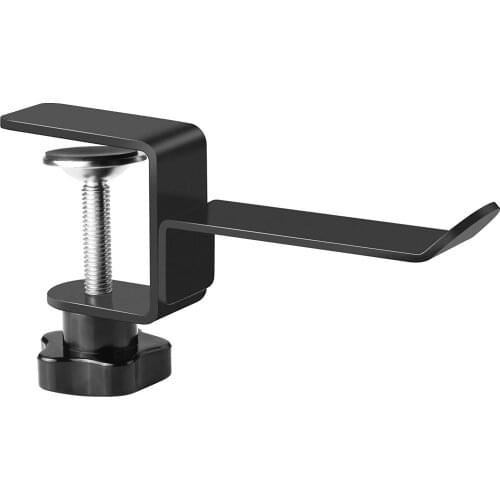 Headphone Stand Hanger Desk Holder with Adjustable Clamp for Universal Headset Gadgets (Black)