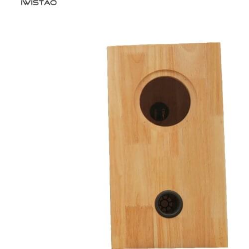 IWISTAO HIFI Full Range Speaker Empty Cabinet 5.25 Inches 1 Pair Finished Pure Solid Wood Inverted for Tube Amplifier