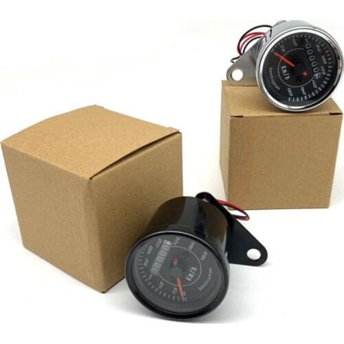 Durable Motorcycle Odometer Classic Delicate Universal 12V Motorcycle Retro LED Backlight Odometer Speedometer 0-180km/h