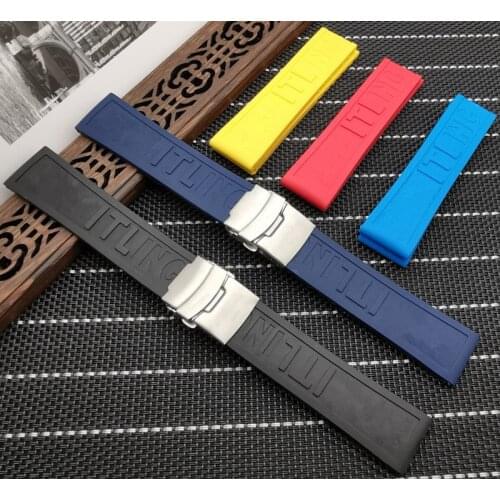 2021 Luxury brand soft nature Silicone Rubber Watch band 20mm22mm 24mm Watchband Bracelet For navitimer/avenger/Breitling strap