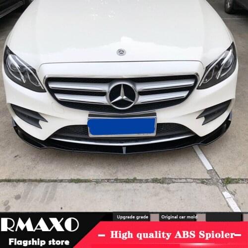 For W213 Body kit spoiler 2016-2018 For Mercedes-Benz E-class ABS Rear lip rear spoiler front Bumper Diffuser Bumpers Protector