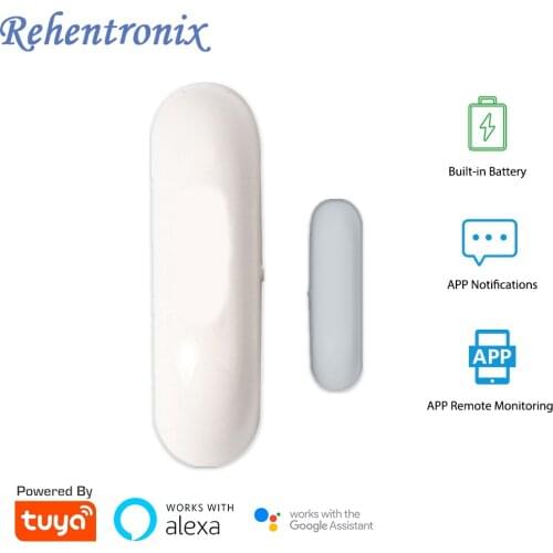 Tuya Smart Home WiFi Door Sensor Detector App Notification Alarm Door Window Open/Closed Detectors Works with Alexa Google Home