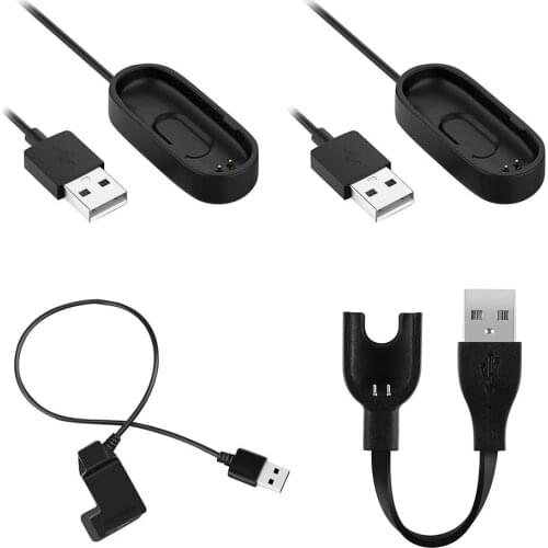 USB Charger Dock Cable 20/100cm Back Clip Charger Adapter ABS Hard Shell More Stable and Durable for Xiaomi Mi Band 4